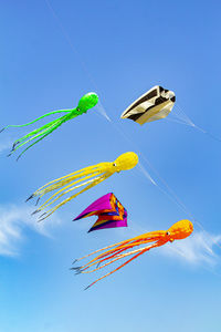 Creative kites of various colors flying