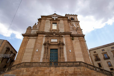 Low angle view of historic building against sky