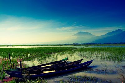 Scenic view of calm lake