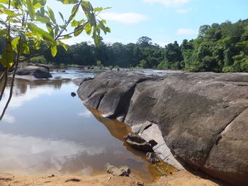 Scenic view of river against sky