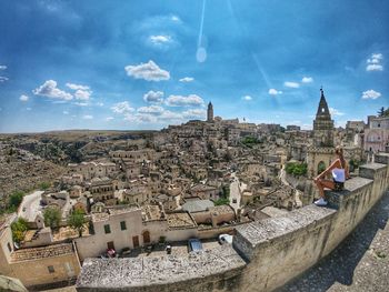 Panoramic view of buildings in city