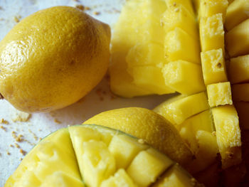 Close-up of fruits on table