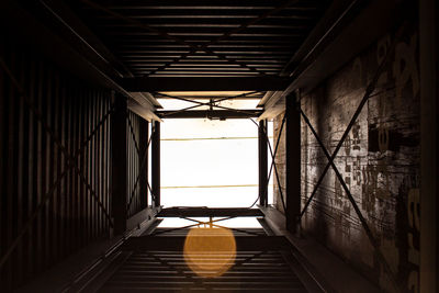 Empty corridor in building