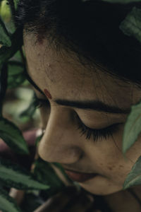 Close-up of young woman