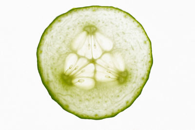 Close-up of apple against white background