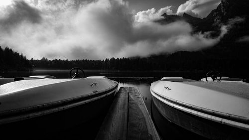 Panoramic view of lake against sky