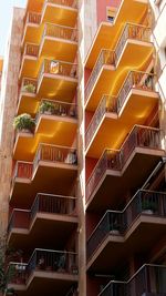 Low angle view of yellow building