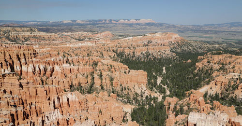 Panoramic view of landscape and mountains against sky