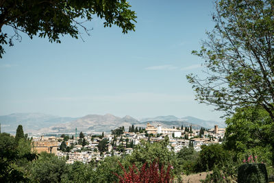 View of townscape against sky