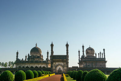 View of historic building against clear sky