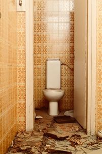 Electric lamp on wall at home