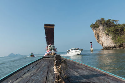 Boats in sea