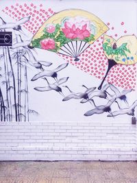 Close-up of multi colored table