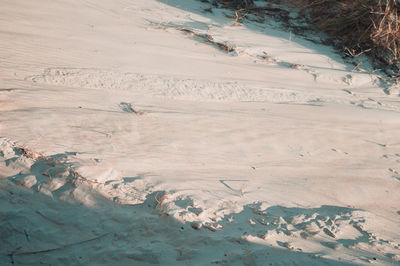 Side view of sand dunes