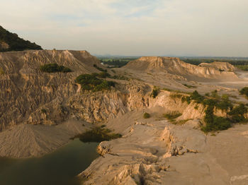 An aerial view of grand canyon in ratchaburi near the bangkok, thailand