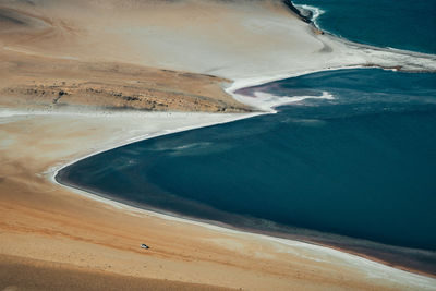 Aerial view of beach against sea