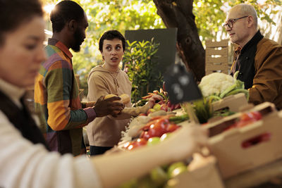 Portrait of senior man preparing food at home