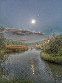 Scenic view of landscape at night