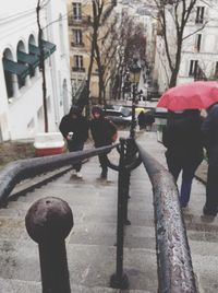 People standing on city street