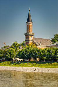 Salzburg, austria - september 15, 2020 - protestant parish salzburg christ church on summer