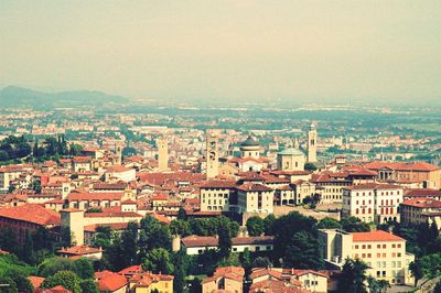 Cityscape with buildings in background