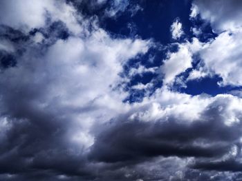 Low angle view of clouds in sky