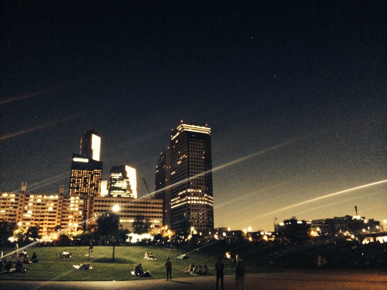 building exterior, architecture, built structure, night, illuminated, city, cityscape, sky, clear sky, copy space, city life, skyscraper, tower, tall - high, outdoors, modern, development, building, dusk, street light