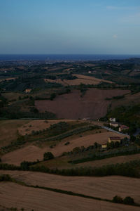 High angle view of landscape against sky