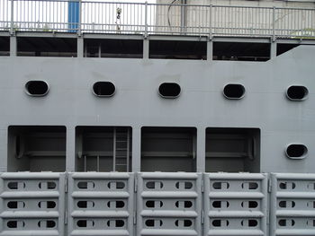 Low angle view of windows of building