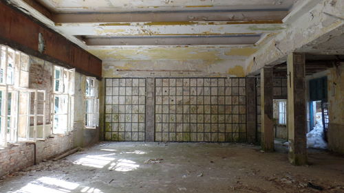 Interior of abandoned building