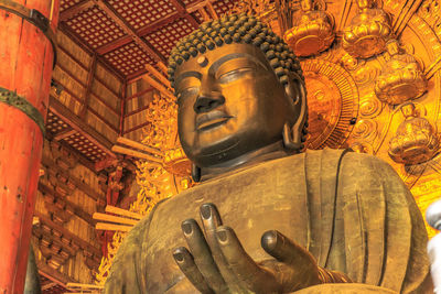 Statue of buddha in building