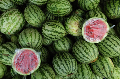 Full frame shot of fruits for sale in market