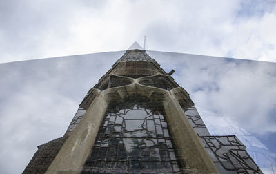 Low angle view of temple against sky