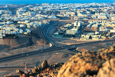 High angle view of cityscape