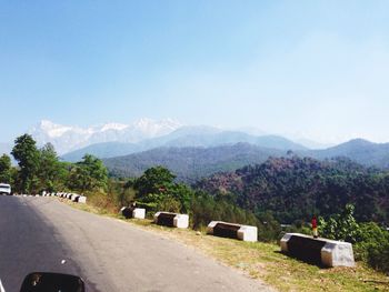 Country road passing through mountains