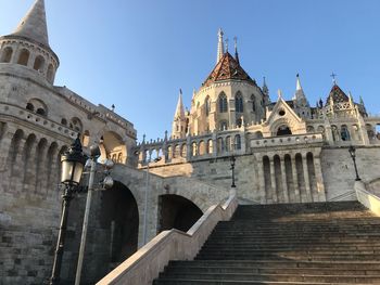 Low angle view of historic building against sky