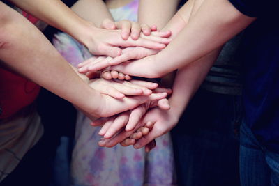 Close-up of hands touching of finger