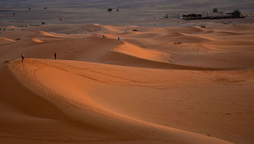 Scenic view of desert against sky