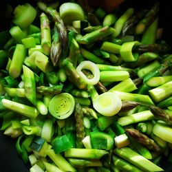 Full frame shot of chopped vegetables