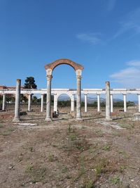 View of historical building against blue sky