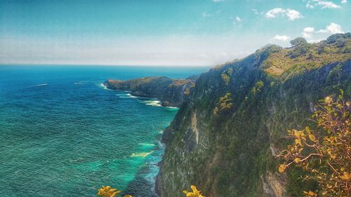 Scenic view of sea against sky