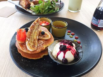 Close-up of dessert in plate