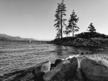 Scenic view of landscape against clear sky