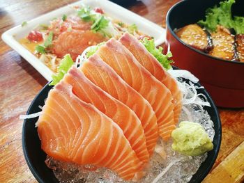 Close-up of meal served in plate