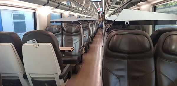 Empty seats in train