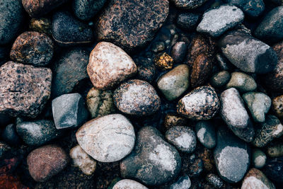 Full frame shot of pebbles