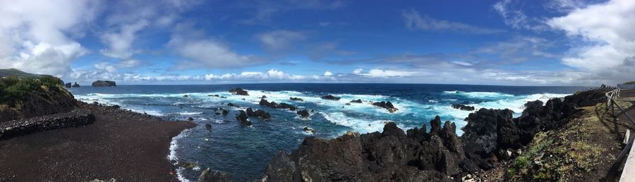 Panoramic view of sea against sky