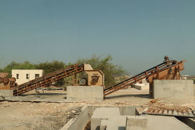 Low angle view of construction site