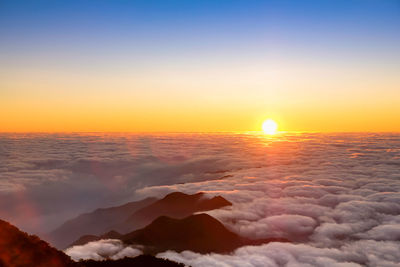 Scenic view of cloudscape during sunset