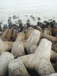 Rocks in sea